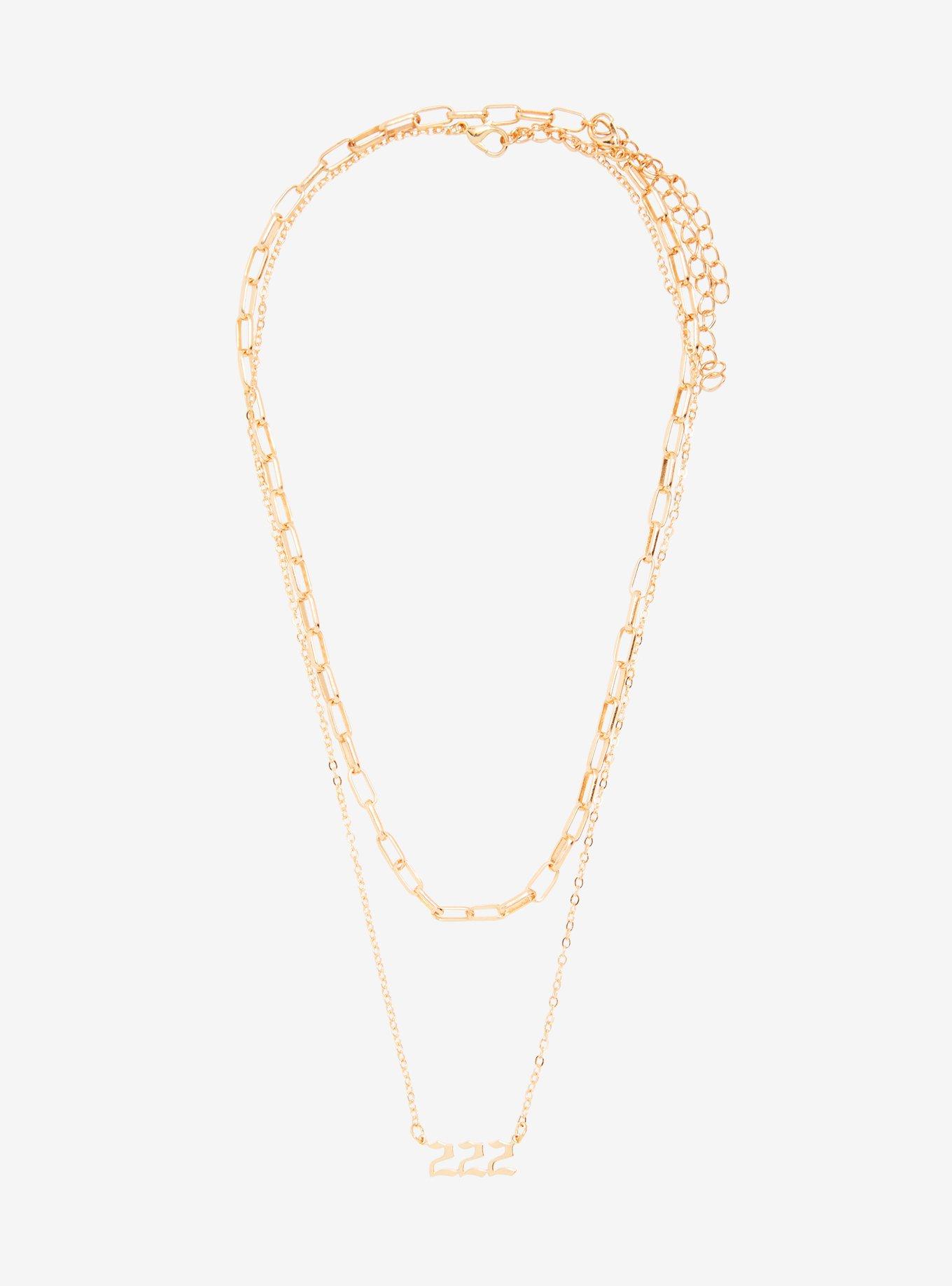 Angel Number 222 Necklace Set, , alternate