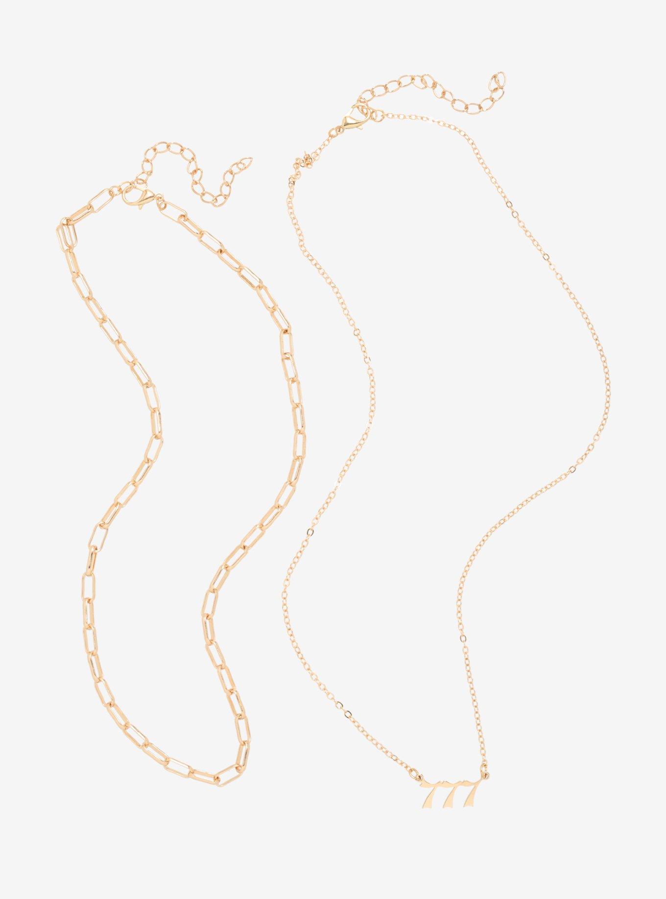 Angel Number 777 Necklace Set, , alternate