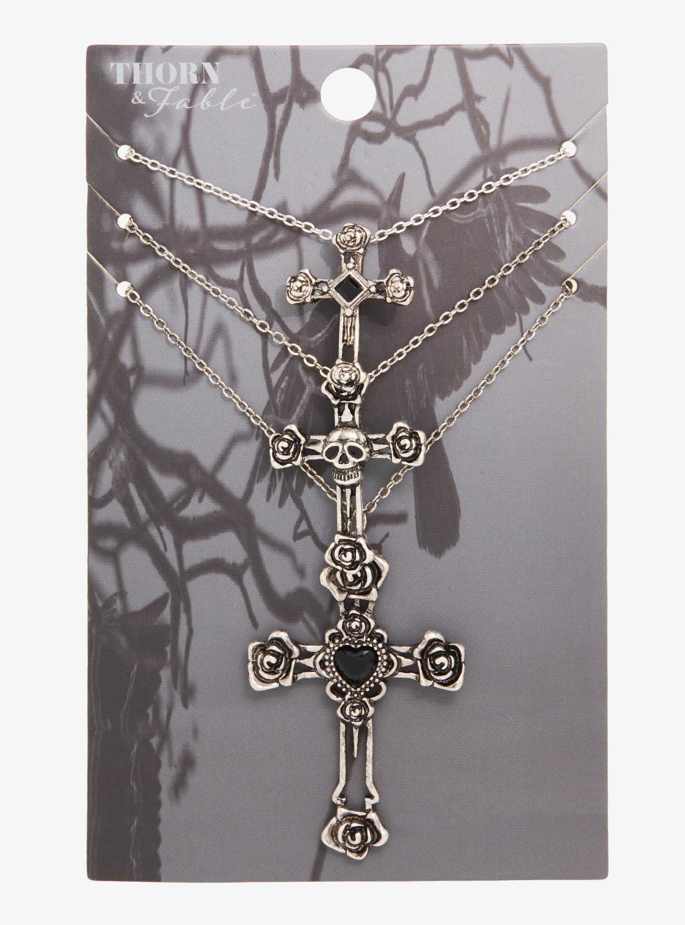 Thorn & Fable Crosses Necklace Set, , hi-res