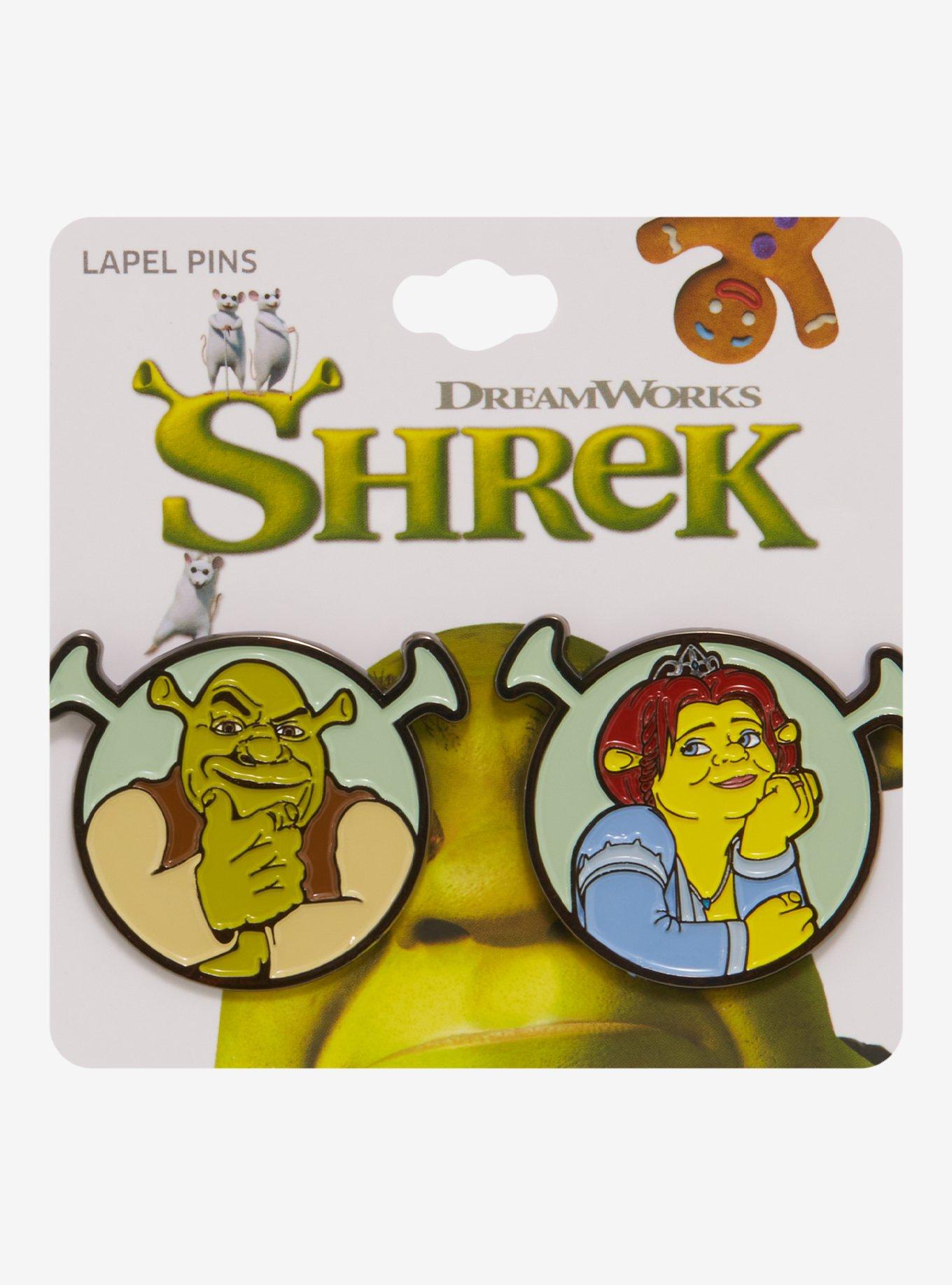 Shrek Fiona & Shrek Figural Enamel Pin Set - BoxLunch Exclusive , , hi-res