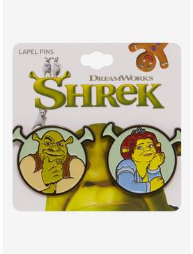 Shrek Fiona & Shrek Figural Enamel Pin Set - BoxLunch Exclusive , , hi-res