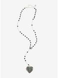 Grunge Heart Rosary Necklace, , alternate