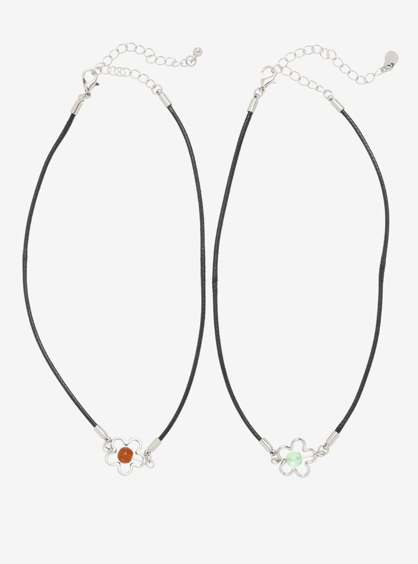 Flower Bead Best Friend Choker Set, , alternate