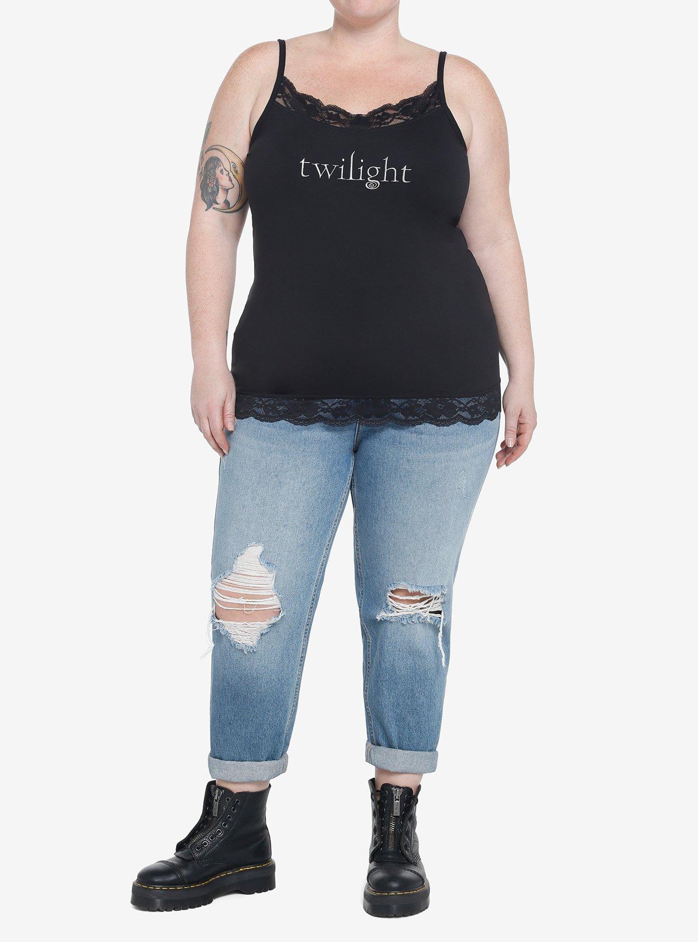 The Twilight Saga Logo Lace Girls Cami Plus Size, MULTI, alternate