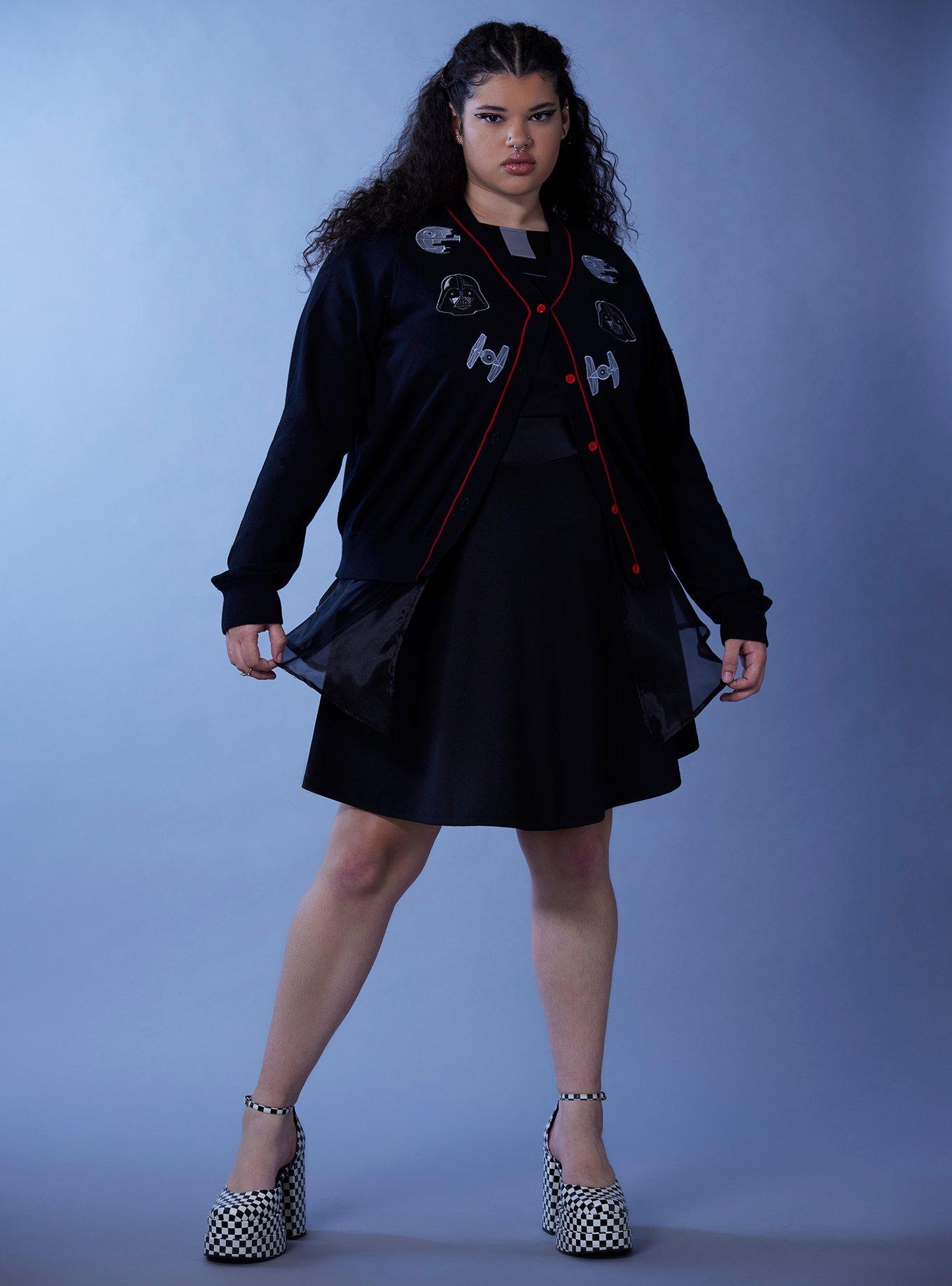 Her Universe Star Wars Icons Cardigan Plus Size, BLACK, alternate