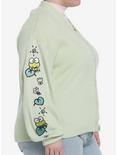 Keroppi Embroidered Skimmer Girls Cardigan Plus Size, MULTI, alternate