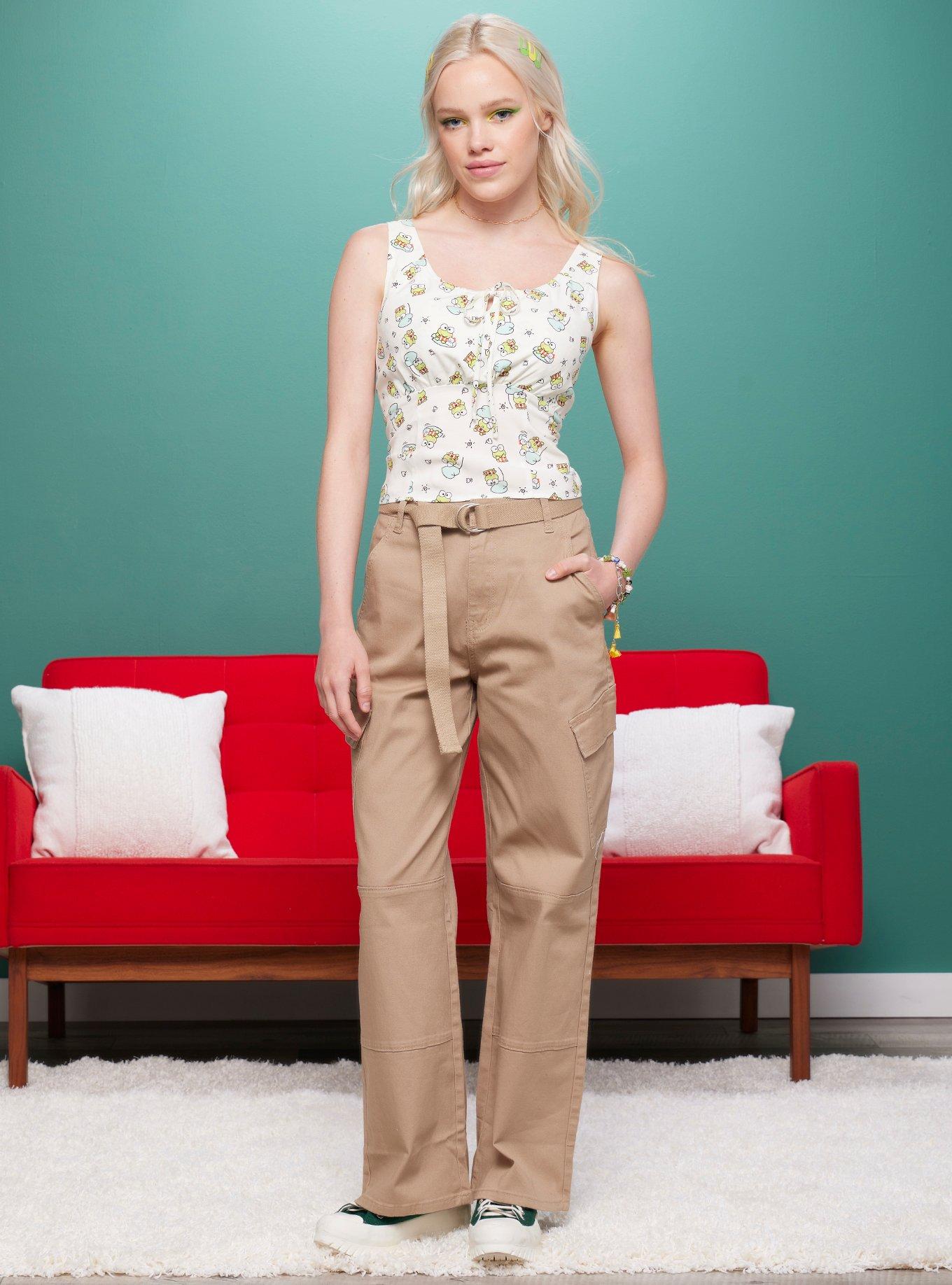 Keroppi Ruched Girls Tank Top, MULTI, alternate