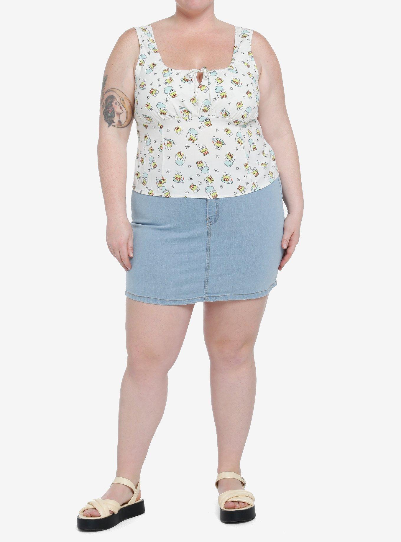 Keroppi Ruched Girls Tank Top Plus Size, , hi-res