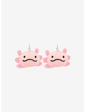 Pink Axolotl Plush Drop Earrings, , hi-res