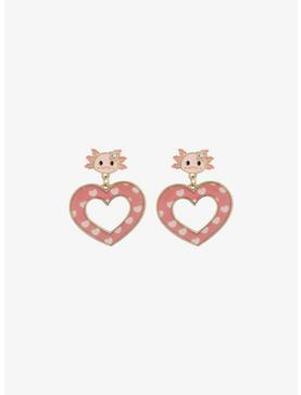 Axolotl Heart Drop Earrings, , hi-res