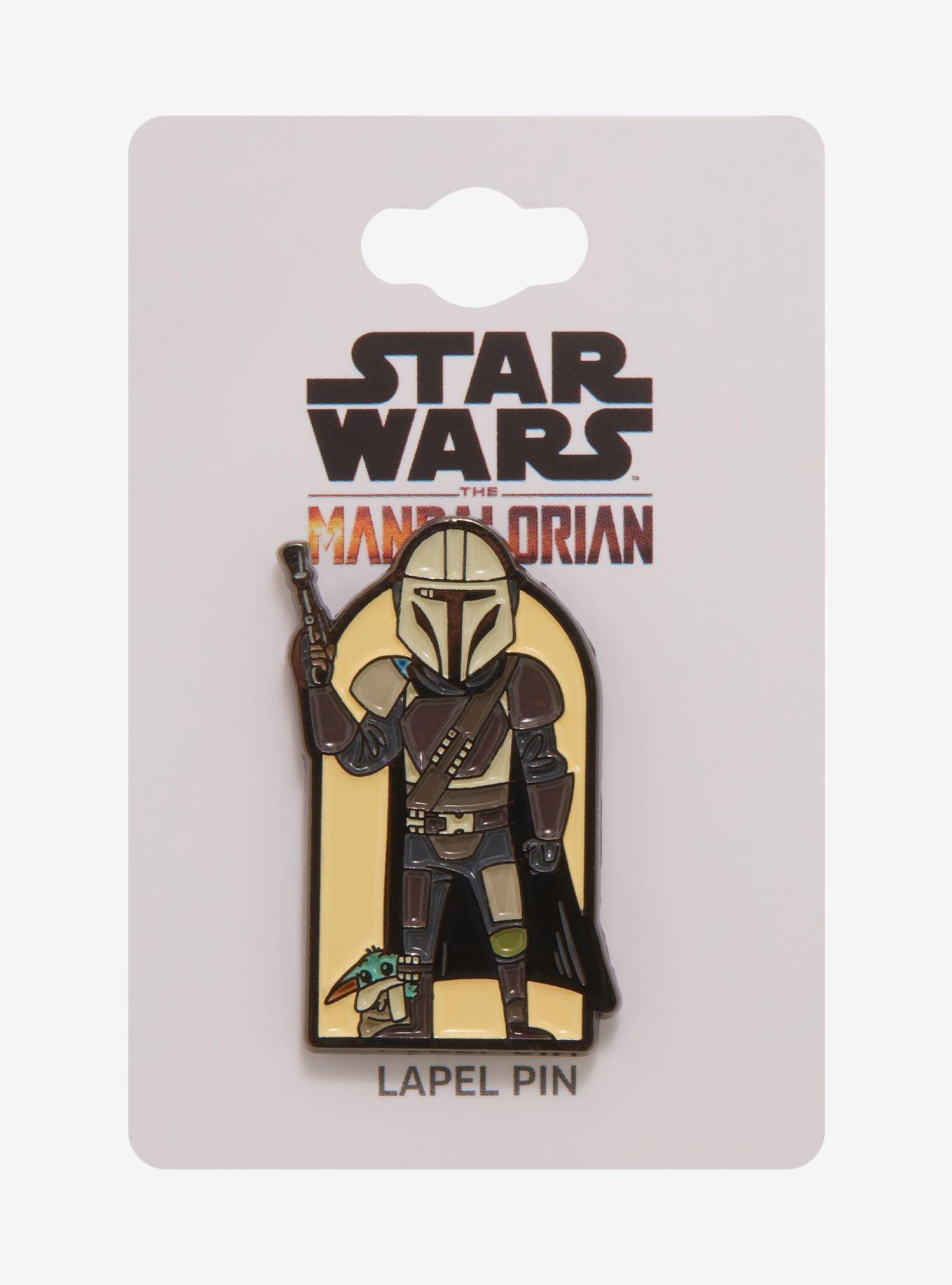 Star Wars The Mandalorian Chibi Mando & Grogu Enamel Pin - BoxLunch Exclusive , , hi-res