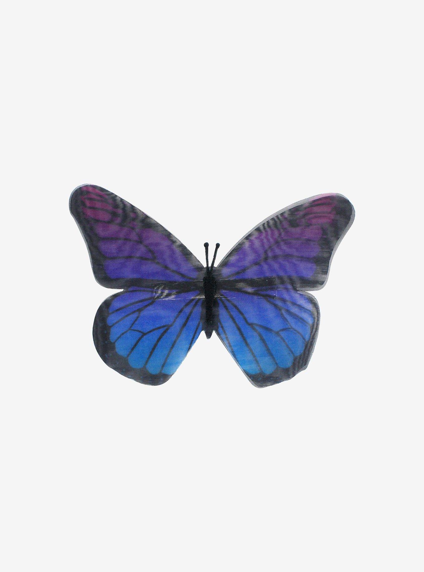 Blue & Purple Butterfly Hair Clip, , alternate