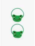 Green Frog Plush Hair Tie Set, , alternate