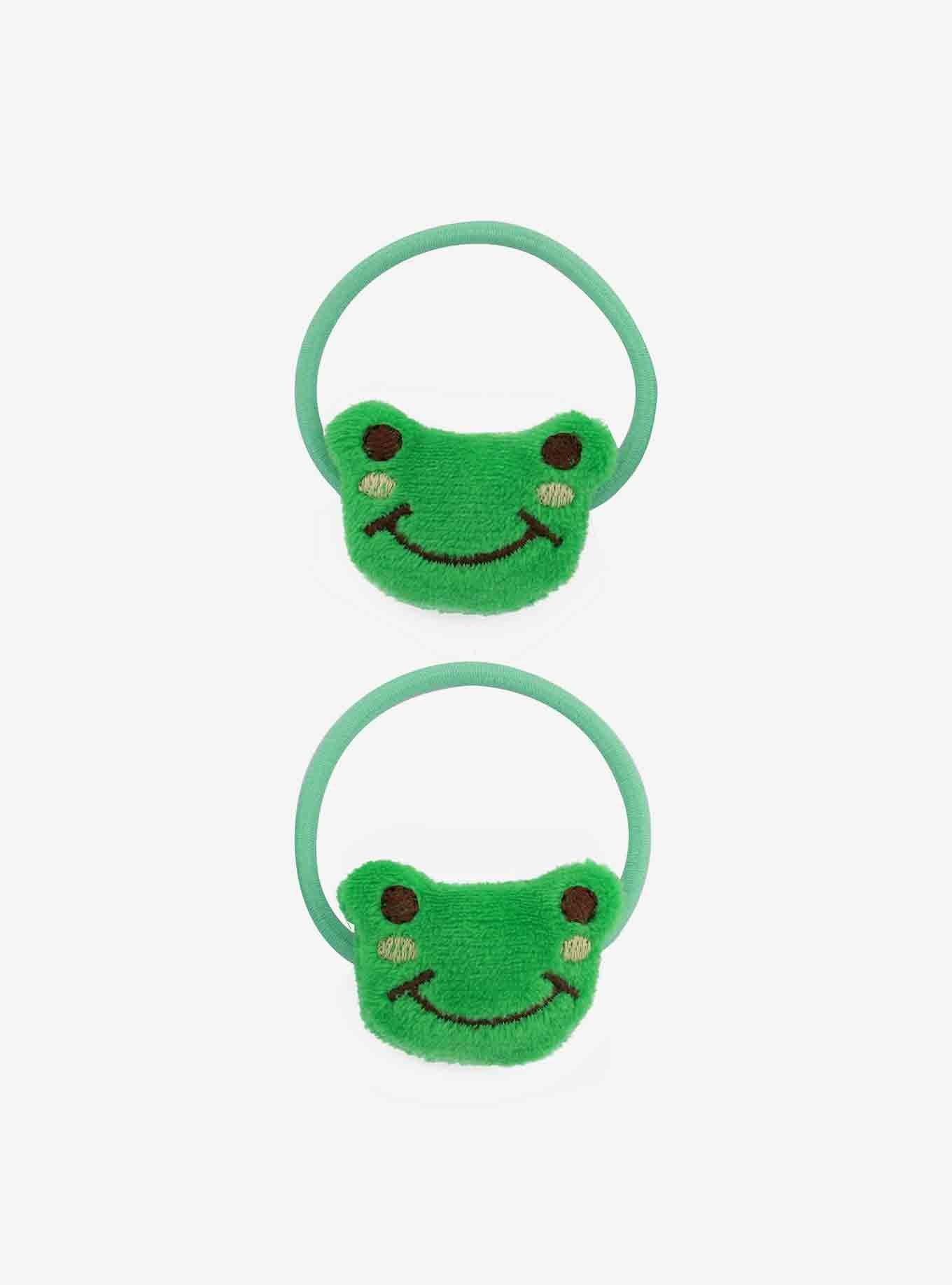 Green Frog Plush Hair Tie Set, , alternate
