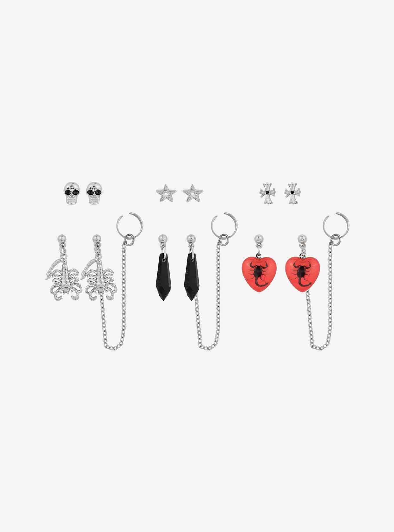 Scorpion Skull Cuff Earring Set, , alternate
