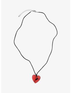 Scorpion Heart Pendant Cord Necklace, , hi-res