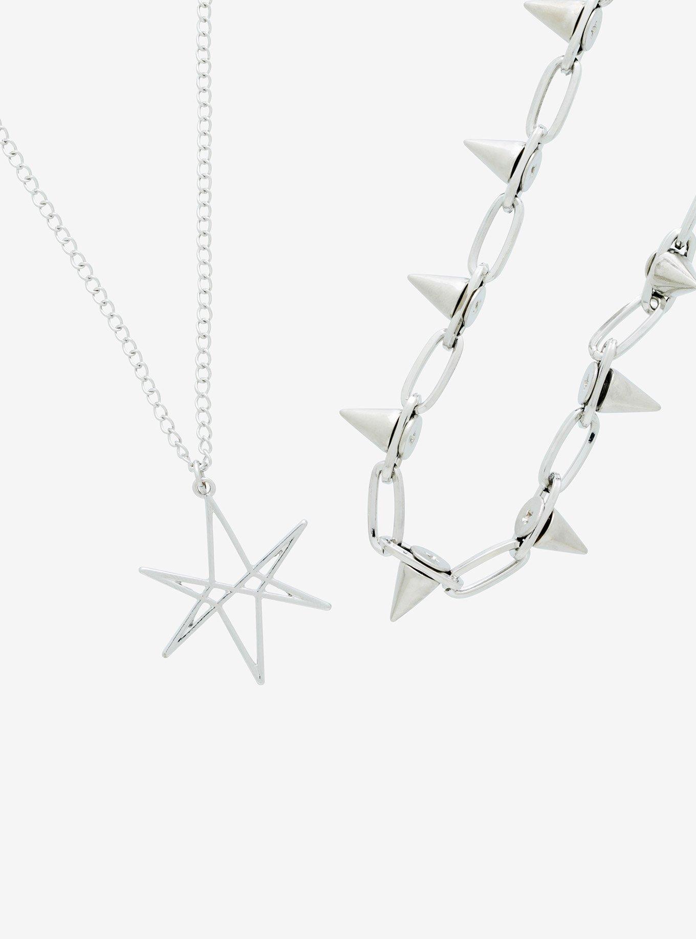 Bring Me The Horizon Logo Spike Necklace Set, , hi-res