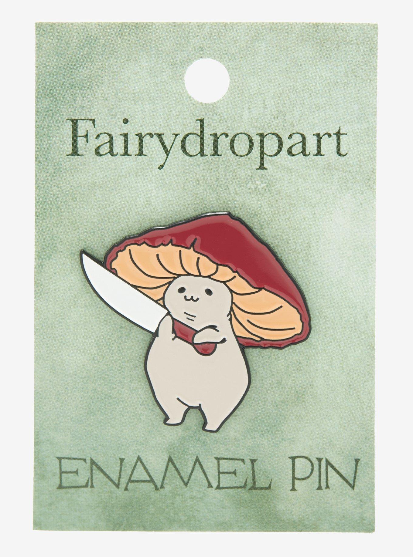 Mushroom With Knife Enamel Pin By Fairydrop, , alternate