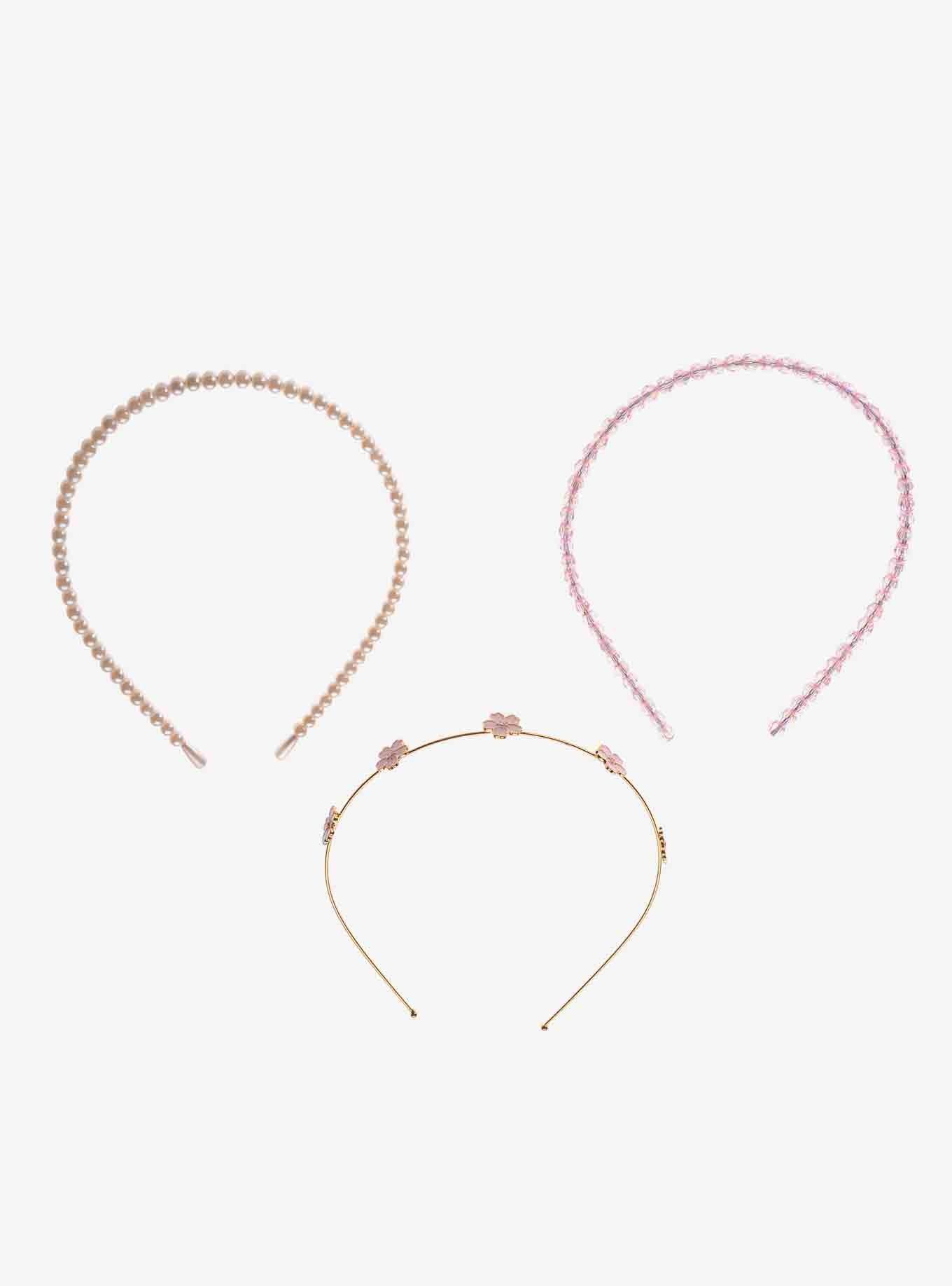 Pearl Bead Sakura Headband Set, , alternate