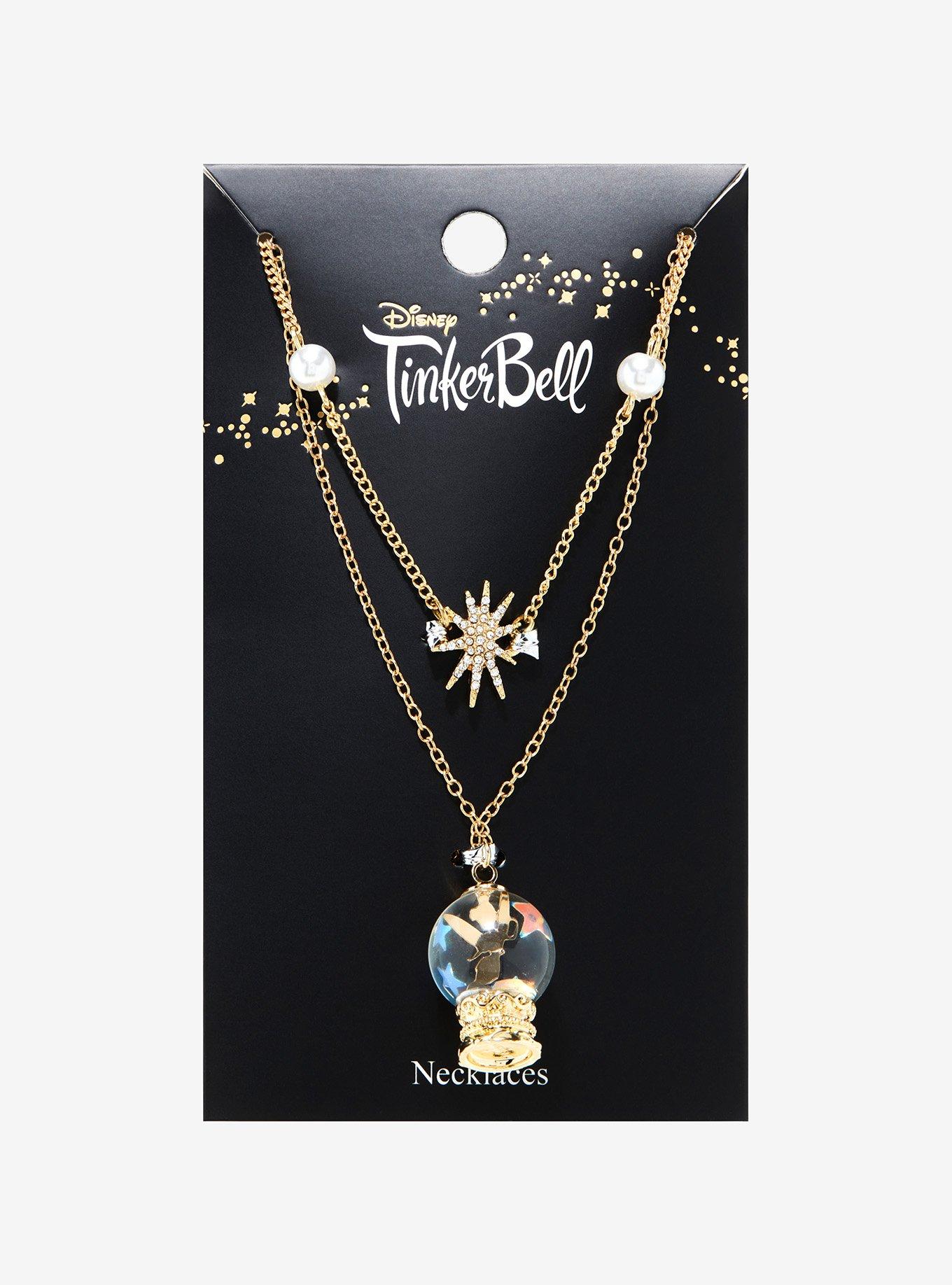 Disney Tinker Bell Crystal Ball Star Necklace Set, , alternate - view 3