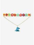 Disney Lilo & Stitched Embroidered Flower Necklace Set, , alternate