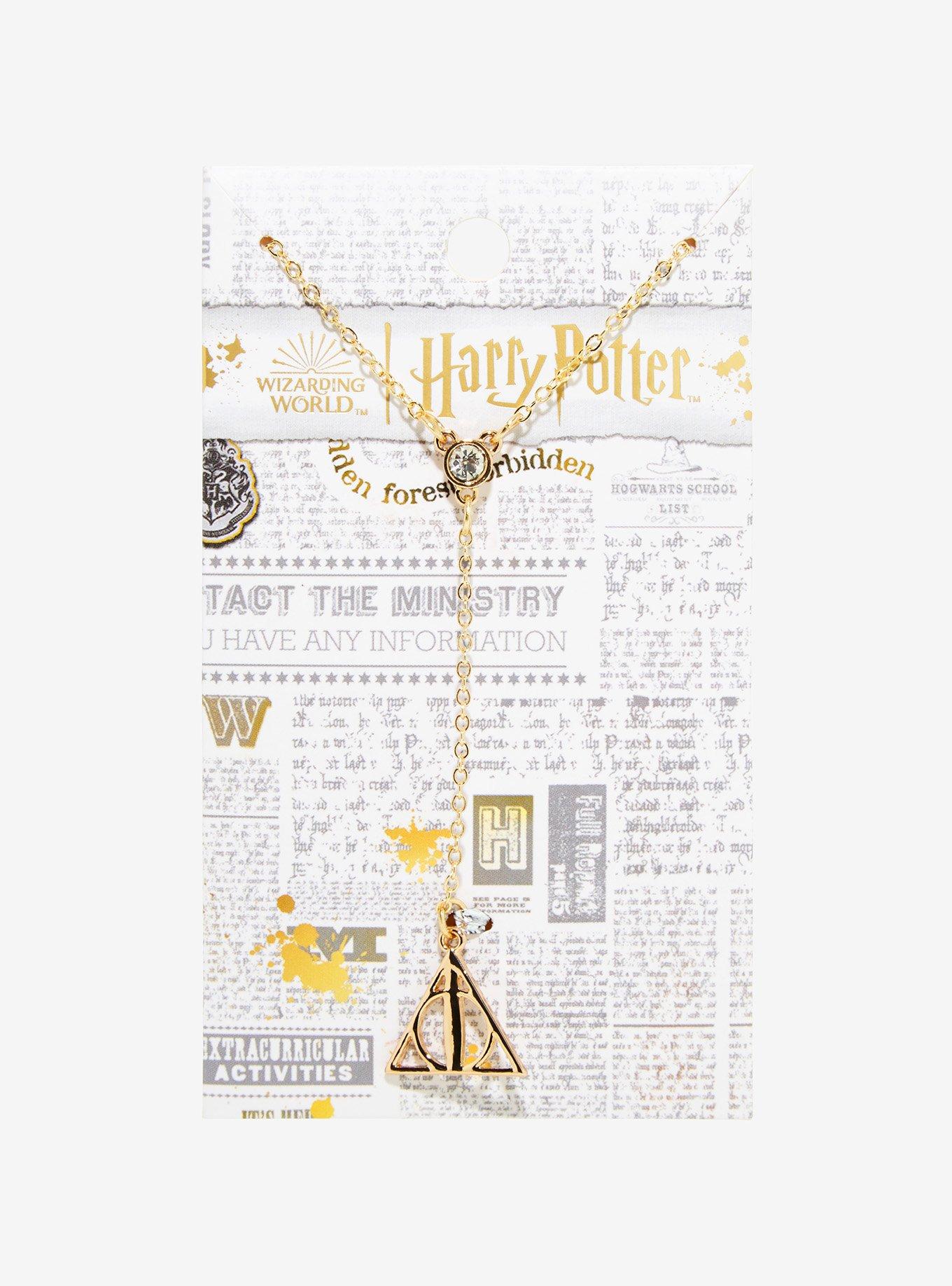 Harry Potter Deathly Hallows Lariat Necklace, , alternate