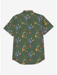 Disney Winnie The Pooh Earth Day Allover Print Woven Button-Up - BoxLunch Exclusive, FOREST GREEN, alternate