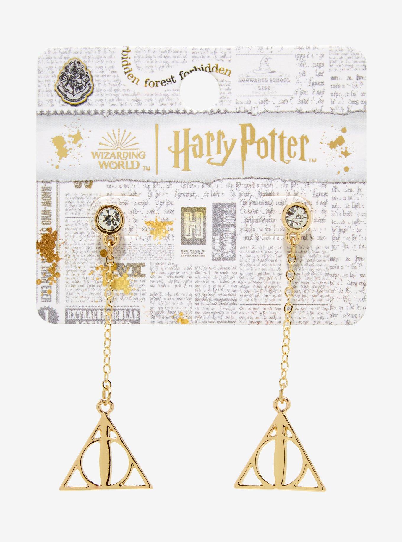 Harry Potter Deathly Hallows Bling Earrings, , alternate