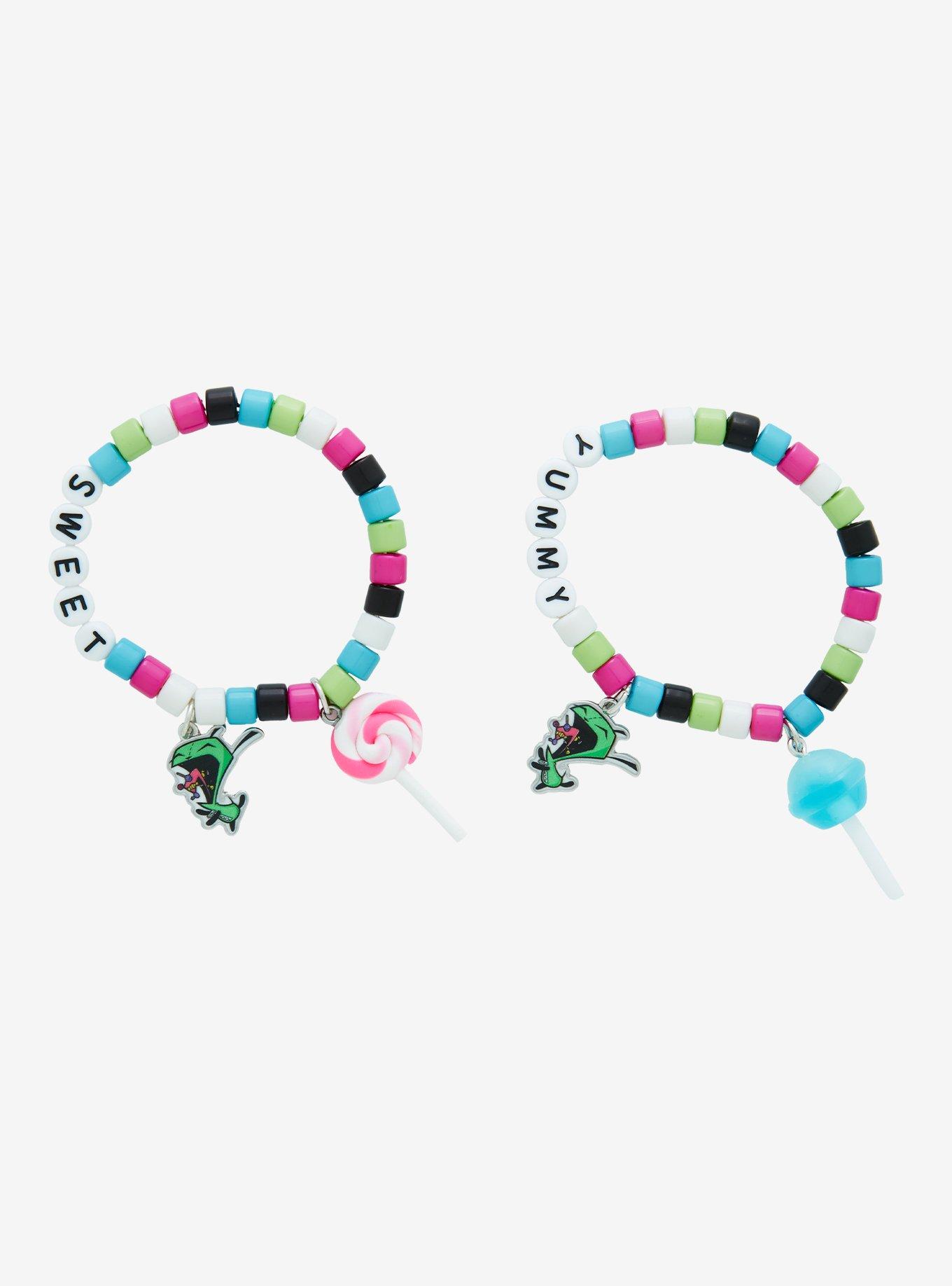 Invader Zim GIR Candy Best Friend Beaded Bracelet Set, , alternate