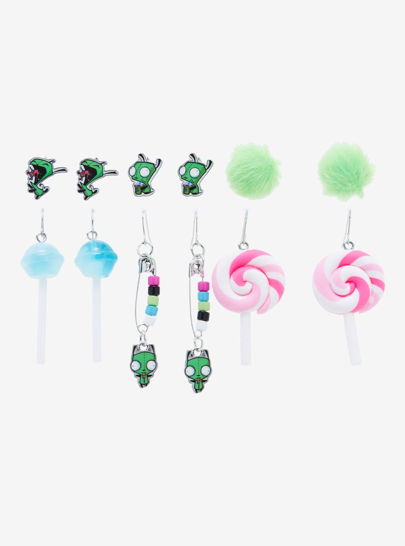 Invader Zim GIR Candy Earring Set, , alternate