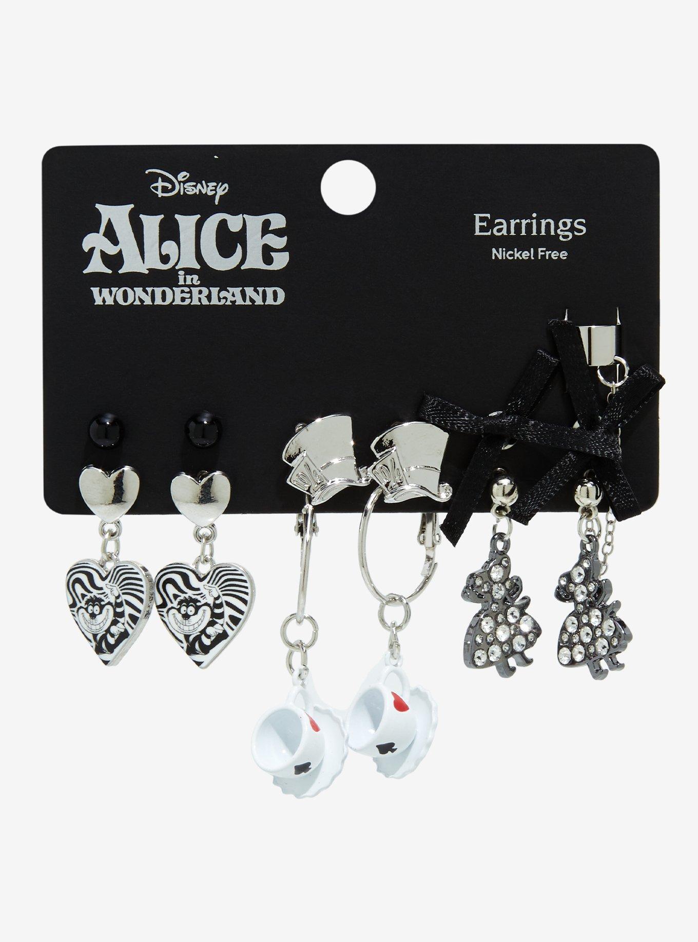 Disney Alice In Wonderland Icon Earring Set, , hi-res