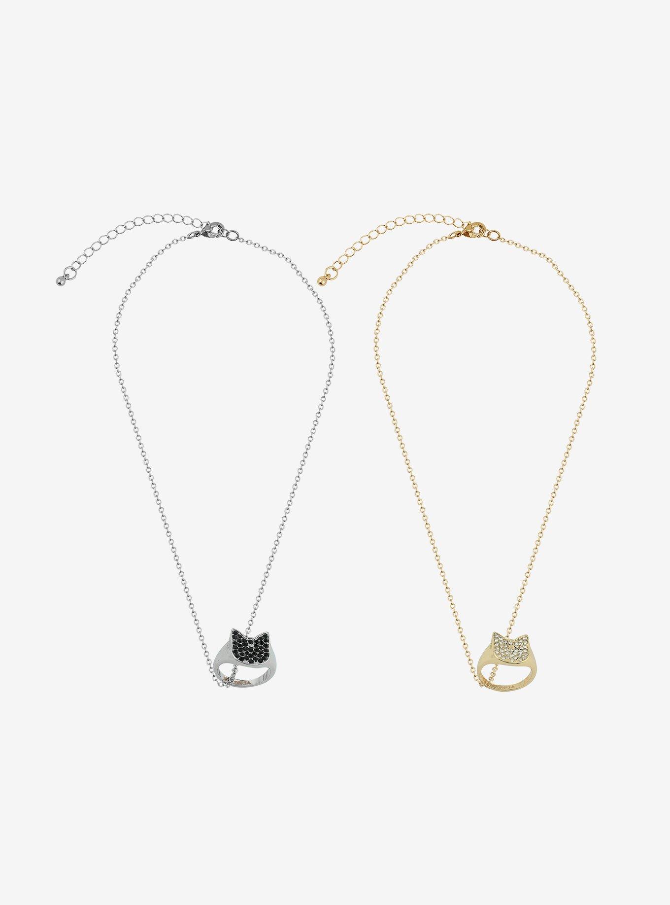 Sailor Moon Luna & Artemis Bling Best Friend Necklace Set, , alternate