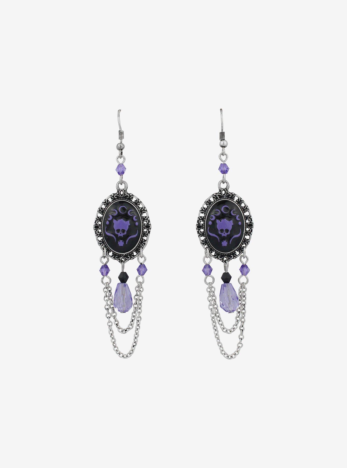 Monster High Clawdine Cameo Earrings, , hi-res