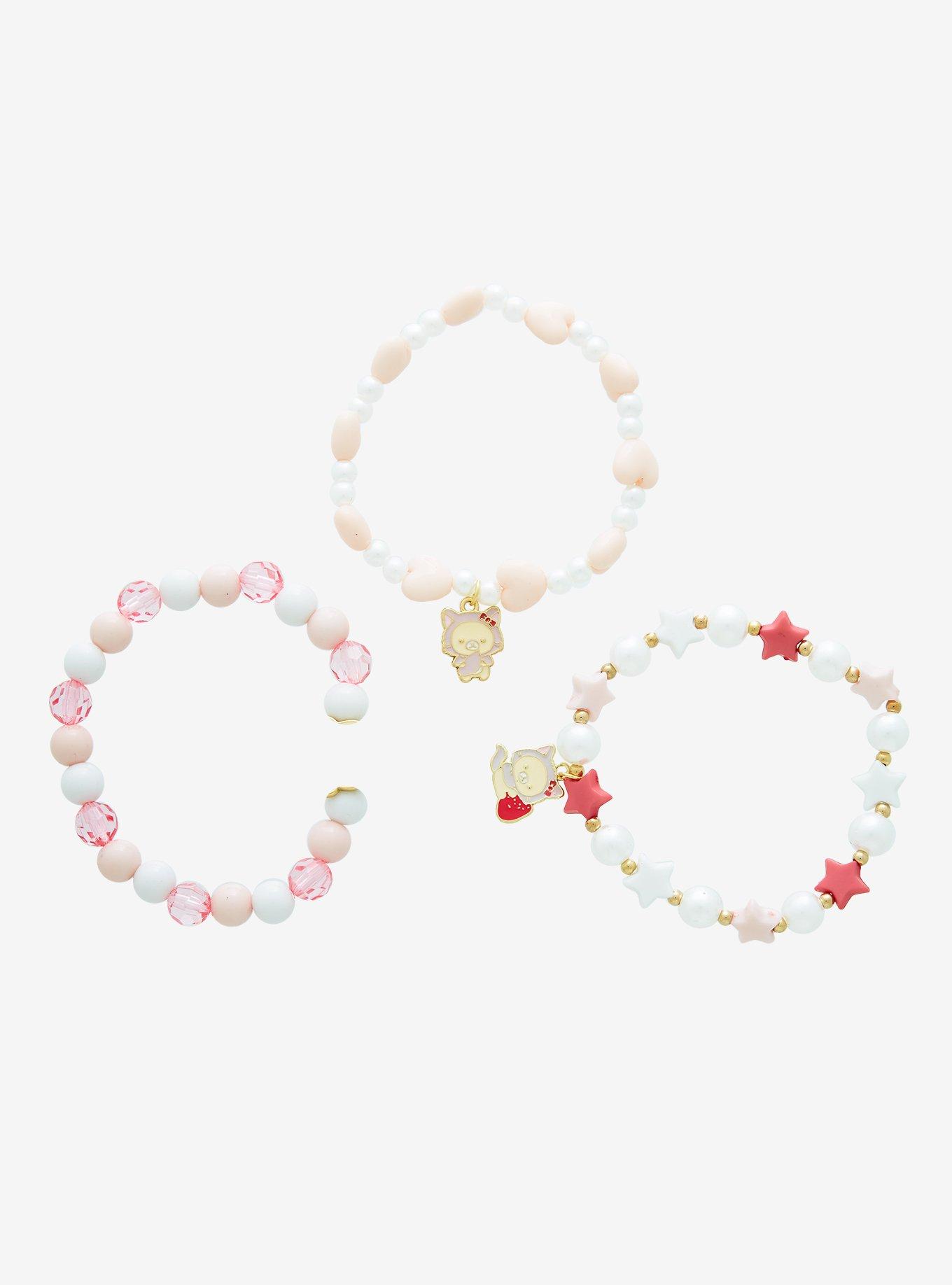 Rilakkuma Korilakkuma Cat Beaded Bracelet Set, , alternate