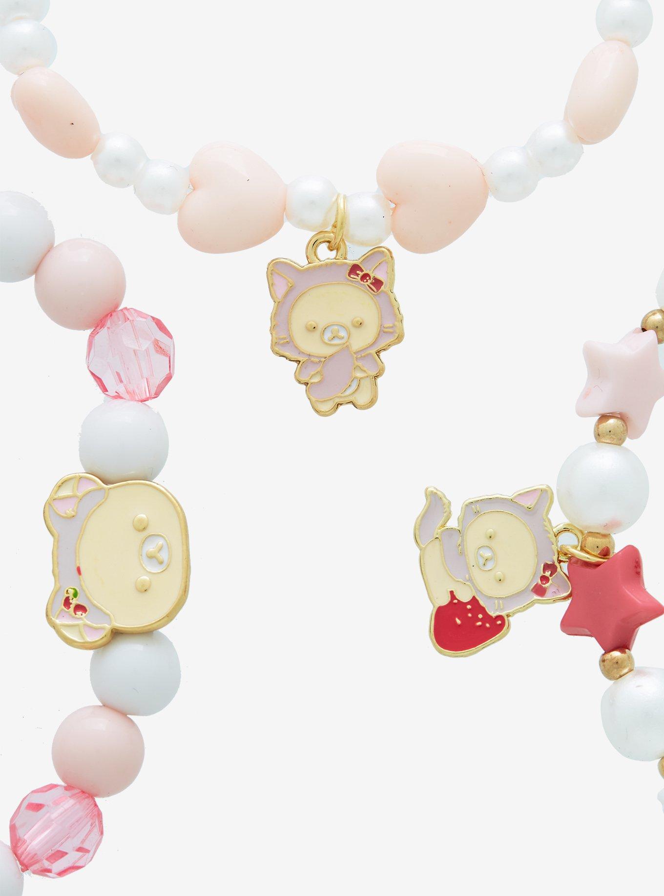 Rilakkuma Korilakkuma Cat Beaded Bracelet Set, , alternate