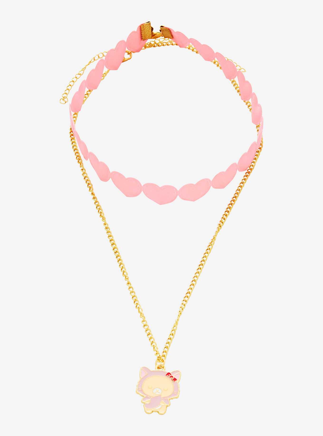 Rilakkuma Korilakkuma Cat Choker Necklace Set, , hi-res