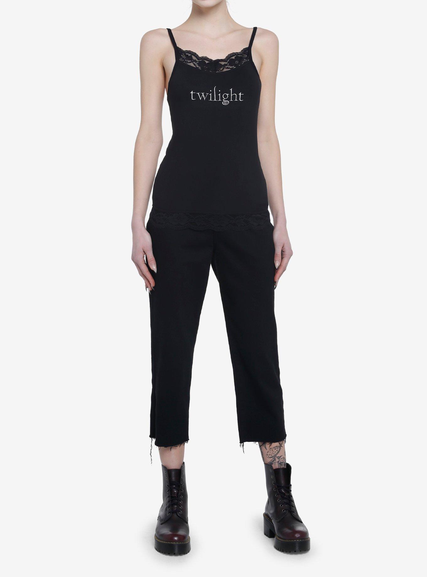 The Twilight Saga Logo Lace Cami, BLACK, alternate