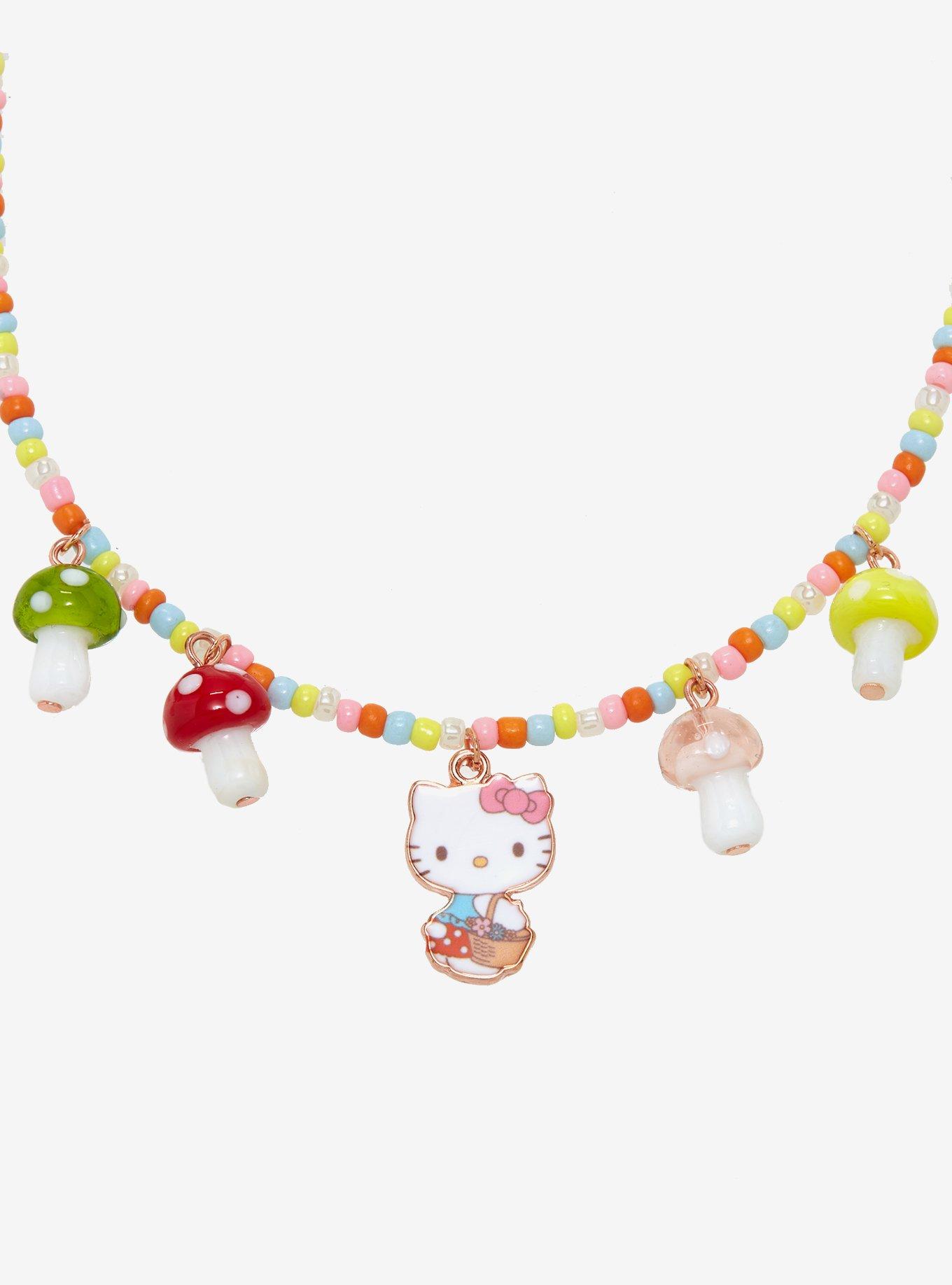 Hello Kitty And Friends Mushroom Beaded Charm Necklace, , alternate