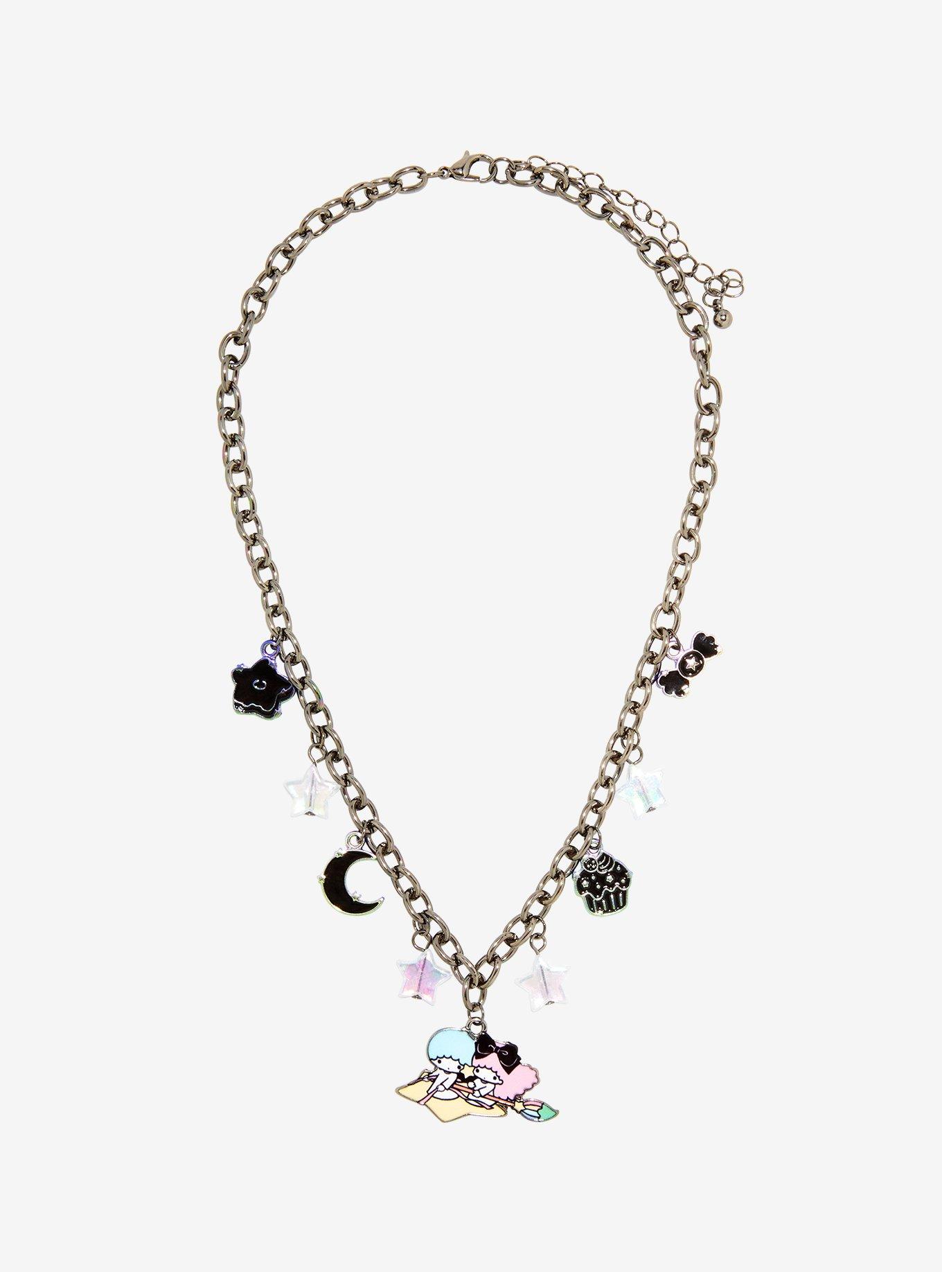 Little Twin Stars Dark Celestial Charm Necklace, , alternate