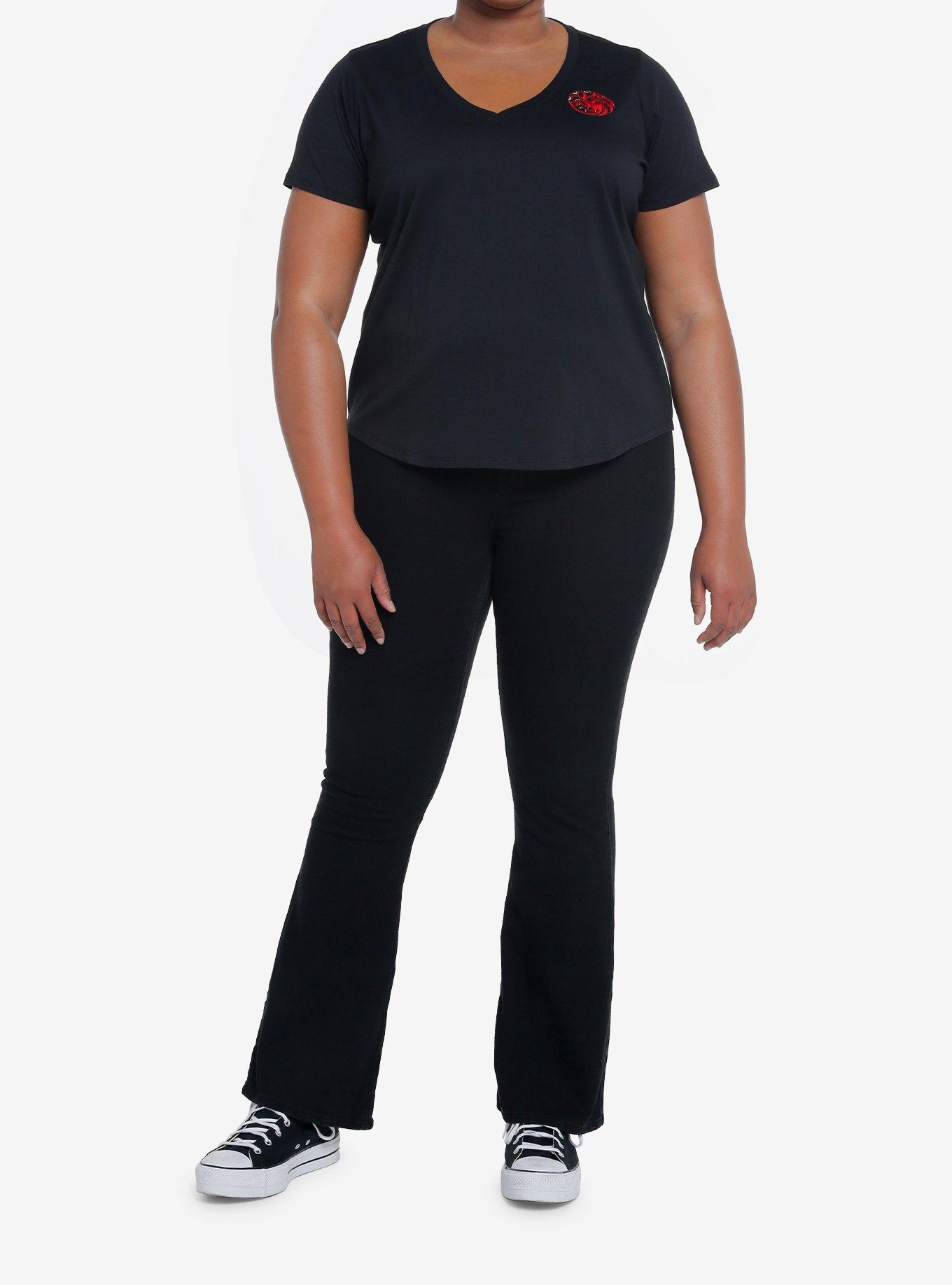 Her Universe House Of The Dragon Targaryen Sigil V-Neck Top Plus Size, , hi-res
