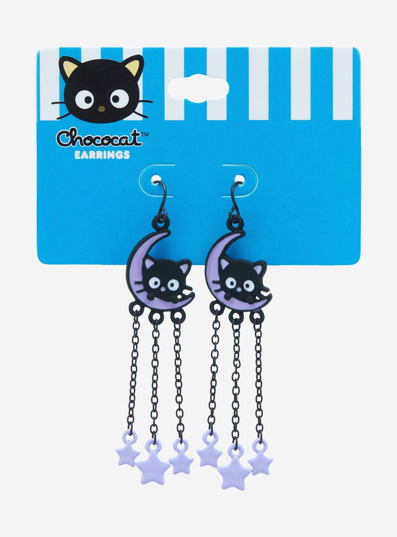 Chococat Lavender Celestial Chain Earrings, , alternate