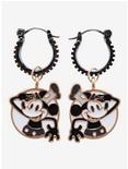 Disney100 Mickey Mouse Steamboat Willie Mini Hoop Earrings, , alternate