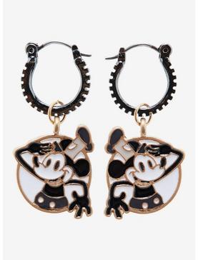 Plus Size Disney100 Mickey Mouse Steamboat Willie Mini Hoop Earrings, , hi-res