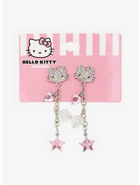 Hello Kitty Bling Drop Earrings, , hi-res
