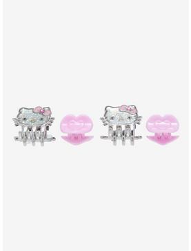 Hello Kitty Glitter Heart Hair Clip Set, , hi-res
