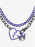 Kuromi Heart Layered Chain Necklace, , alternate