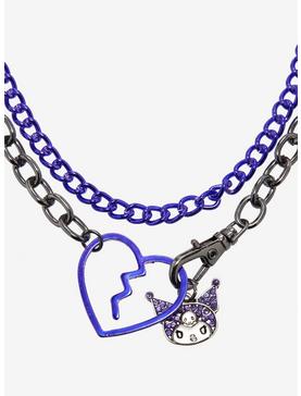 Kuromi Heart Layered Chain Necklace, , hi-res