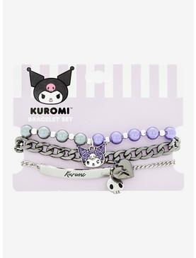 Kuromi Glitter Heart Bracelet Set, , hi-res