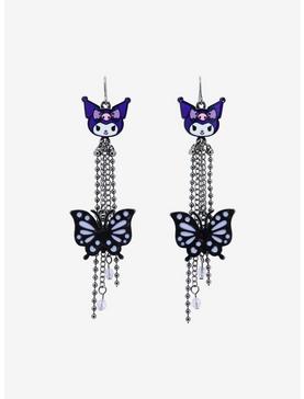 Kuromi Butterfly Drop Bead Earrings, , hi-res