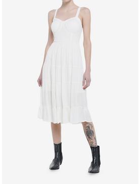 Ivory Tiered Midi Dress, , hi-res